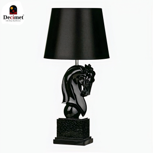 Black Horse Table Lamp