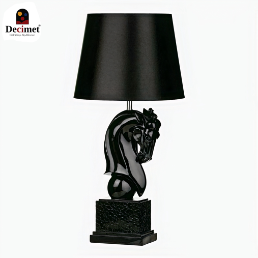 Black Horse Table Lamp